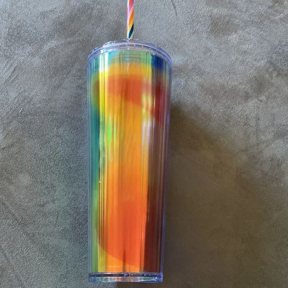 Starbucks Cup 24 Ounce Venti Cold Cup Rainbow Colored - Picture 4 of 9